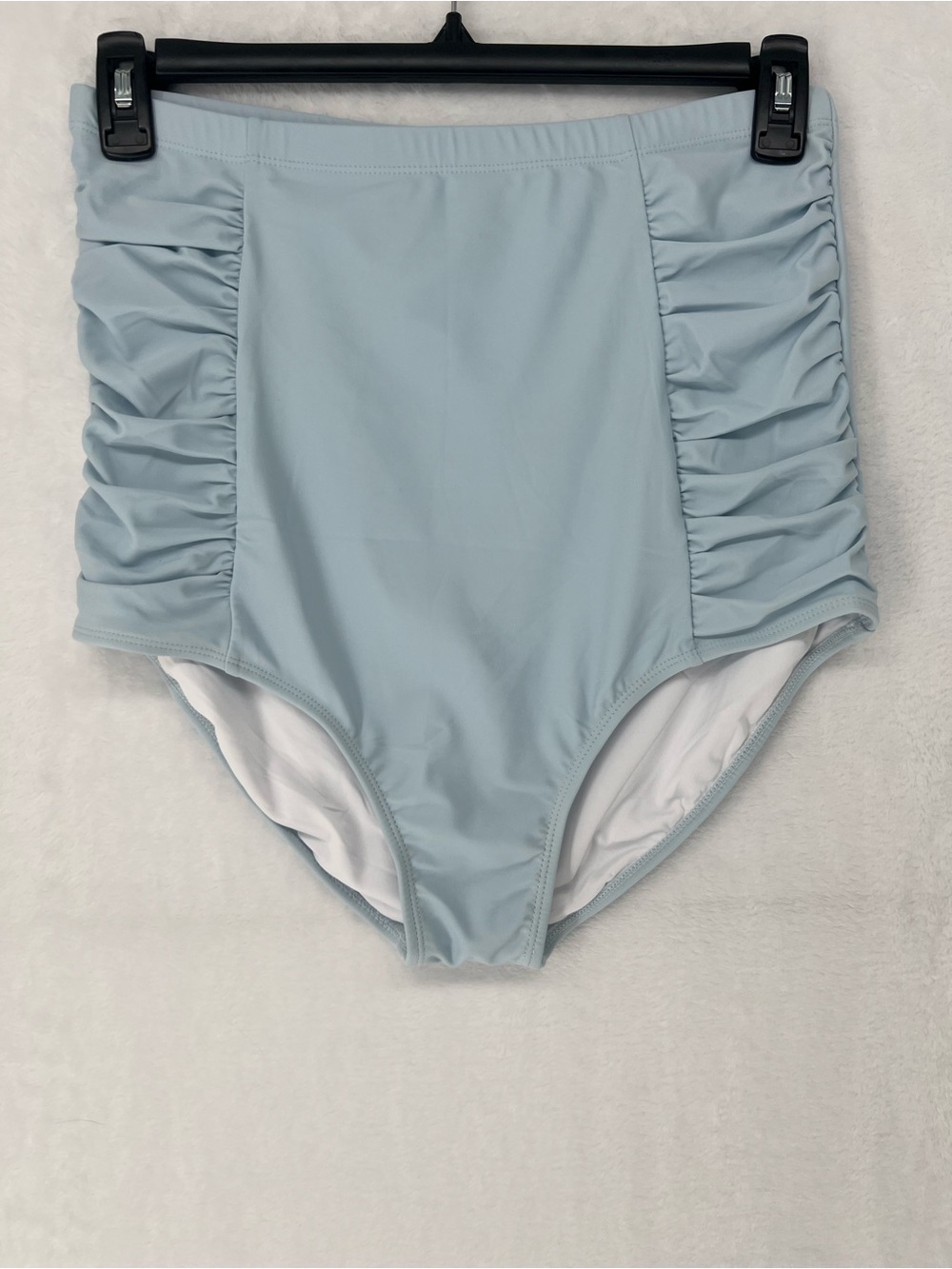 Coral Reef Ultra High Waist Powder Blue Bikini Bottom Sz XL Retro Modest NWT
